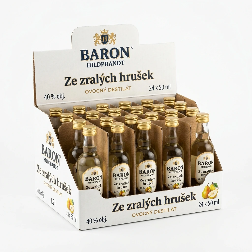 BARON HILDPRANDT Ze zralých hrušek 40 % 24 x 50 ml