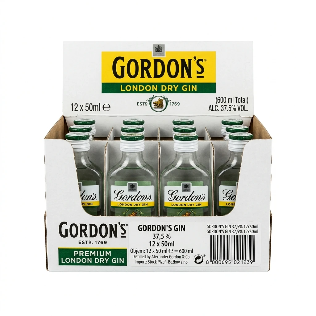 GORDON'S Gin 37,5 % 12 x 50 ml