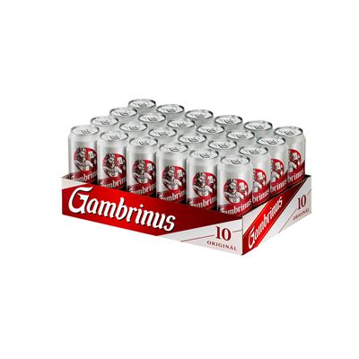 Gambrinus Original 10 pivo 24 x 500 ml plech