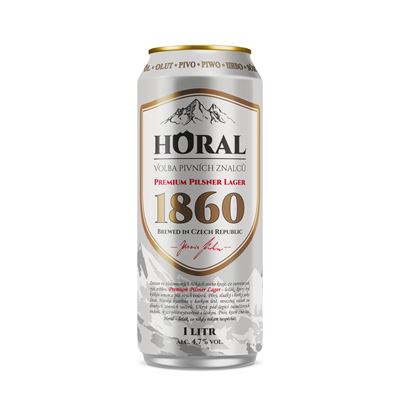 HORAL Světlý ležák pivo 1 l plech