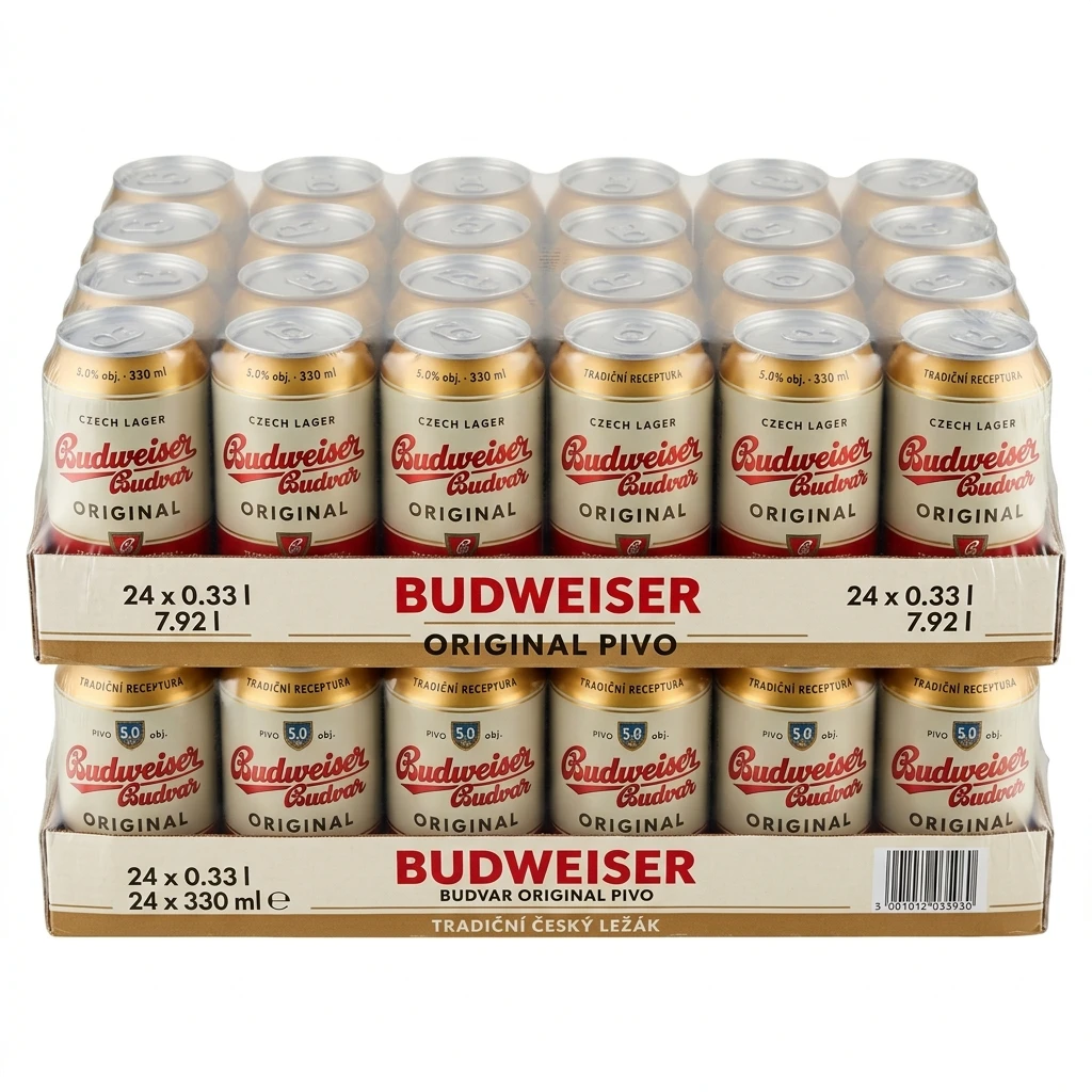 Budweiser Budvar Original Pivo 24 x 330 ml plech