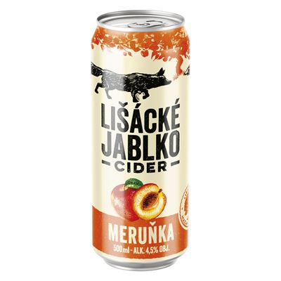 LIŠÁCKÉ JABLKO Cider meruňka 24 x 500 ml plech