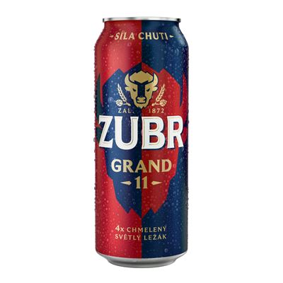 ZUBR Grand Pivo 11° 24 x 500 ml plech