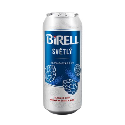 BIRELL Světlý Pivo nealkoholické 6 x 500 ml plech