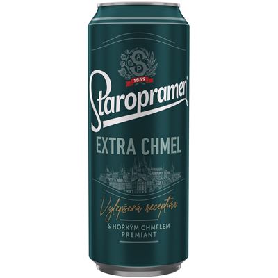 Staropramen Extra chmelená 4 x 500 ml plech