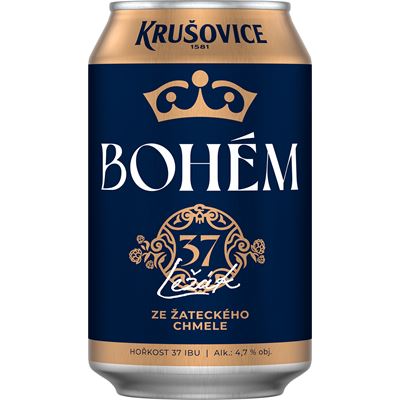 KRUŠOVICE Bohém 4 x 330 ml plech