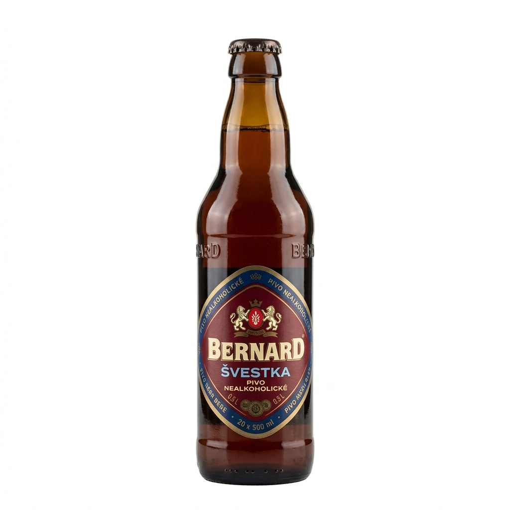BERNARD Švestka Pivo nealkoholické 20 x 500 ml