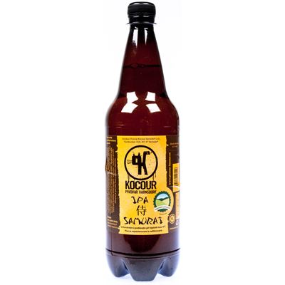 KOCOUR IPA Samurai 14° pivo 1 l PET vratná láhev