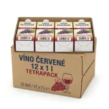 Víno červené 12 x 1 l tetrapack