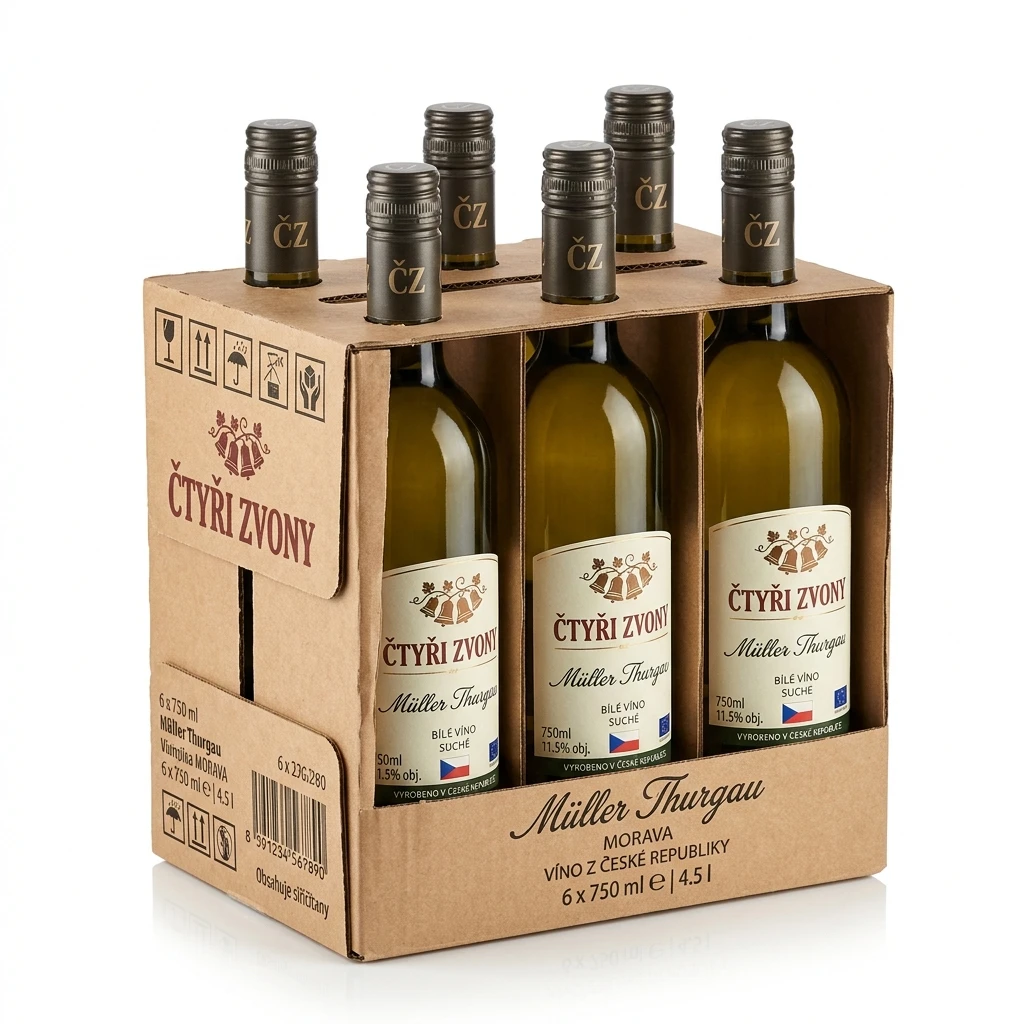 Čtyři zvony Müller Thurgau 6 x 750 ml
