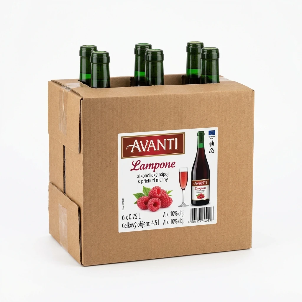 Avanti Lampone alkoholický nápoj s příchutí maliny 6 x 750 ml