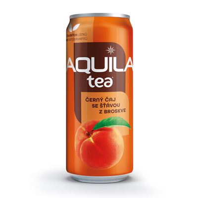 AQUILA Ledový čaj broskev 24 x 330 ml plech