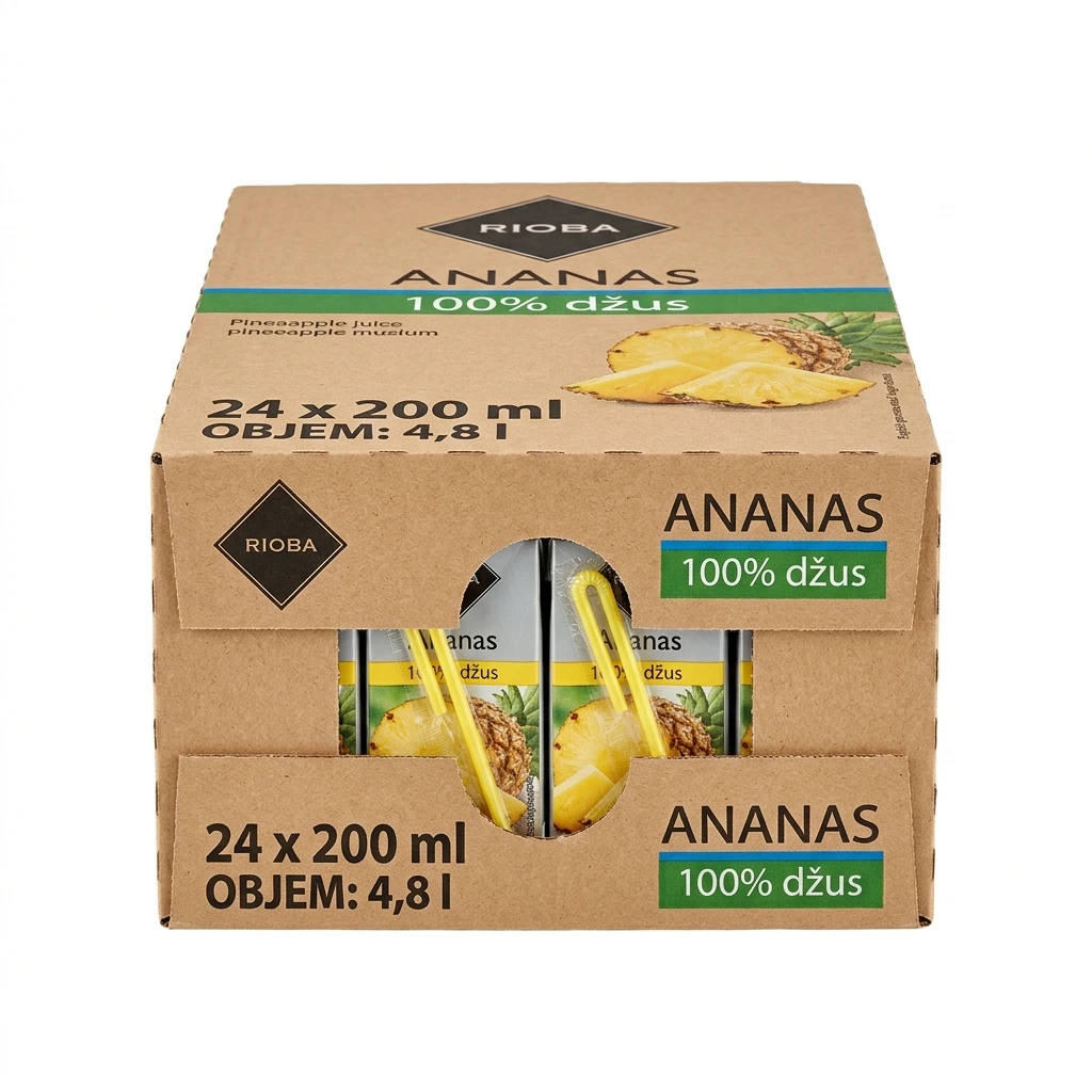 RIOBA Ananas 100 % džus 24 x 200 ml