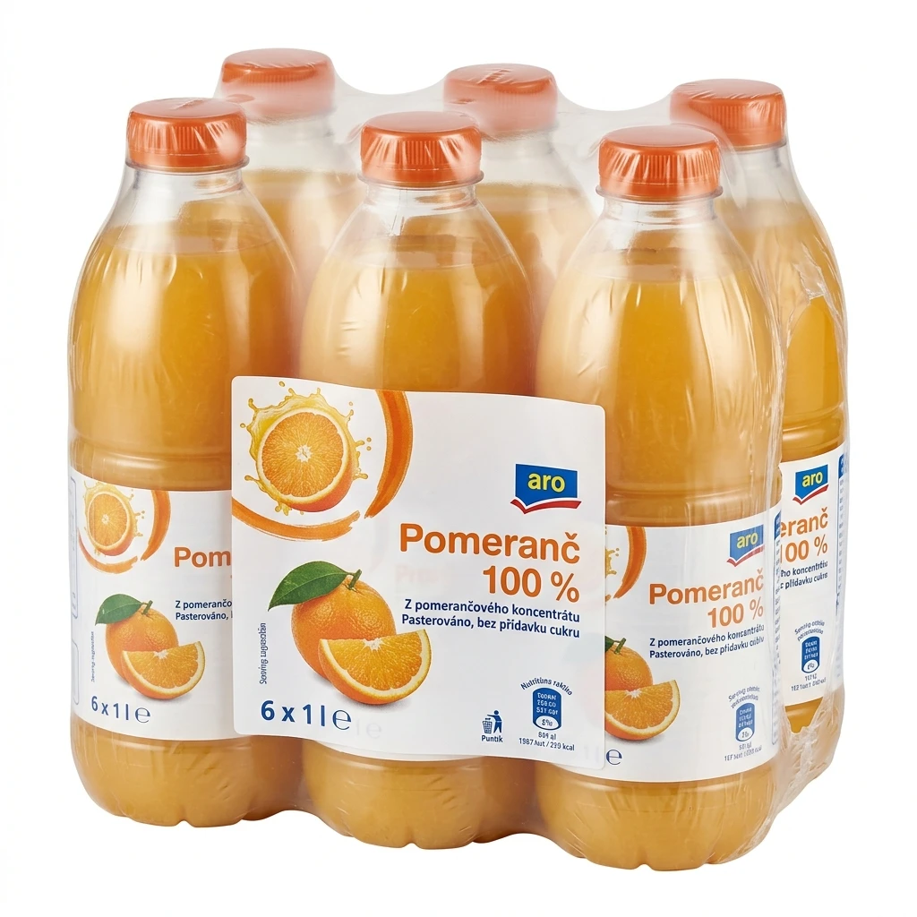 aro Pomeranč 100 % 6 x 1 l PET