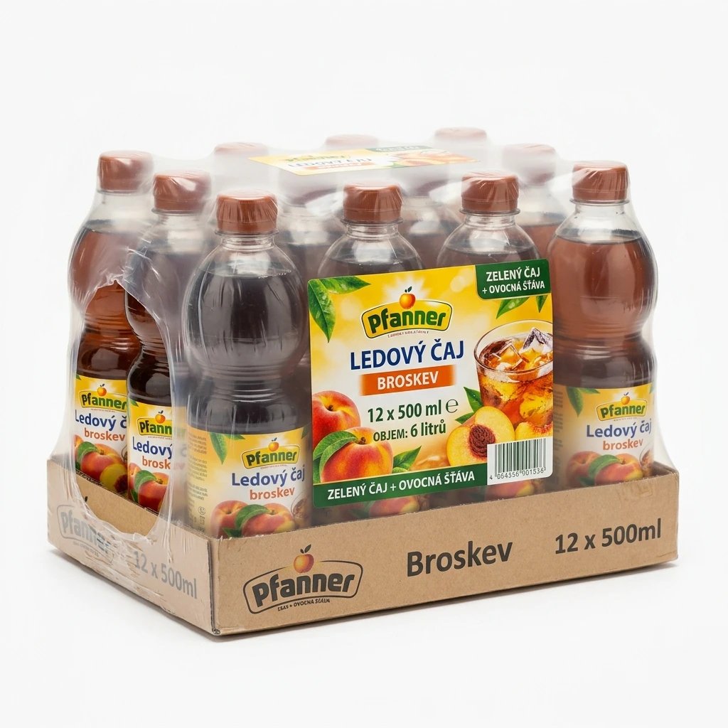 Pfanner Ledový čaj broskev 12 x 500 ml
