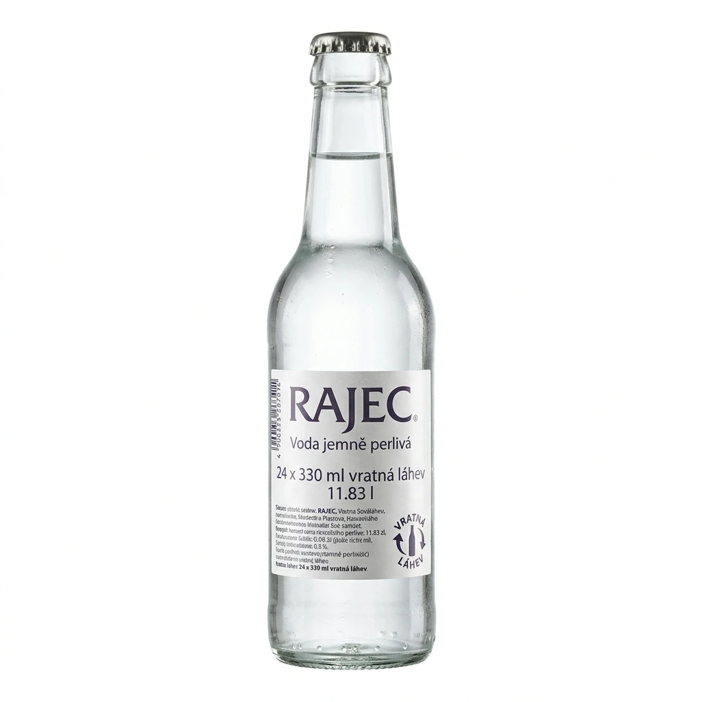 RAJEC Voda jemně perlivá 24 x 330 ml vratná láhev