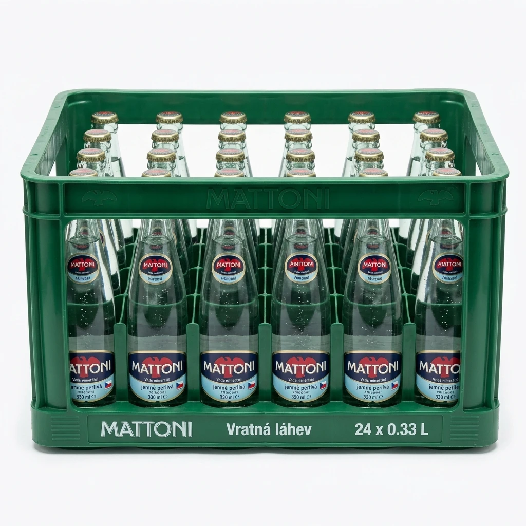 MATTONI Voda minerální jemně perlivá 24 x 330 ml vratná láhev