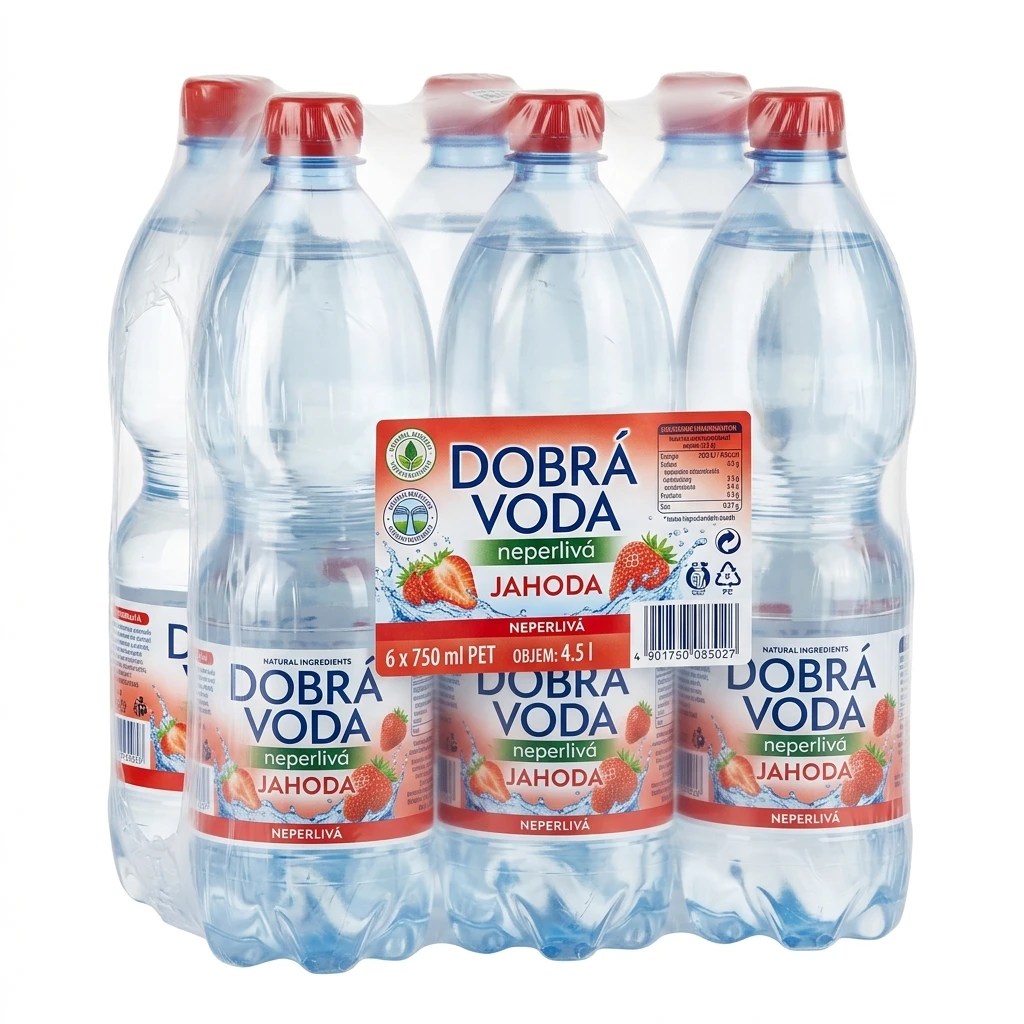 DOBRÁ VODA neperlivá jahoda 6 x 750 ml PET