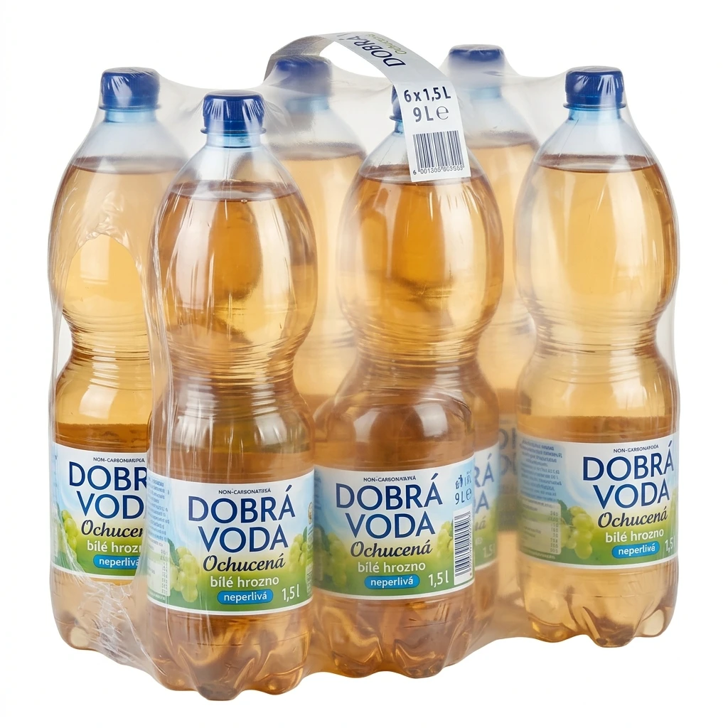 DOBRÁ VODA Ochucená bílé hrozno neperlivá 6 x 1,5 l PET