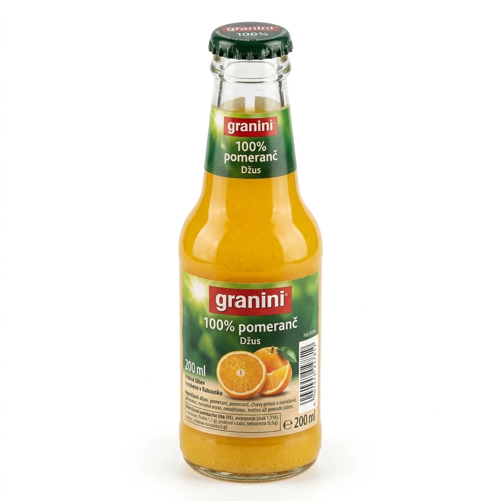 granini Džus 100 % pomeranč 24 x 200 ml vratná láhev