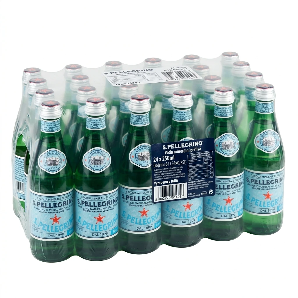 SAN PELLEGRINO Voda minerální perlivá 24 x 250 ml