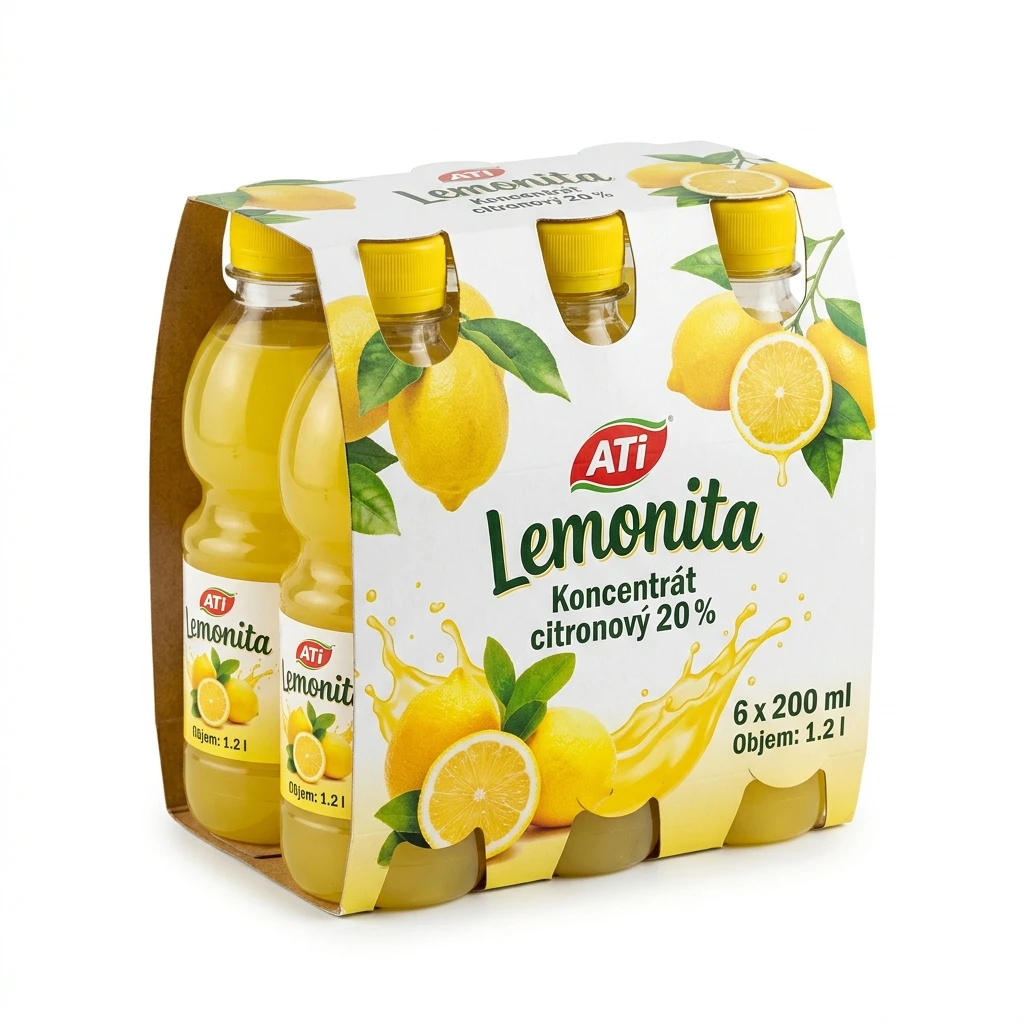 ATI Lemonita Koncentrát citronový 20 % 6 x 200 ml