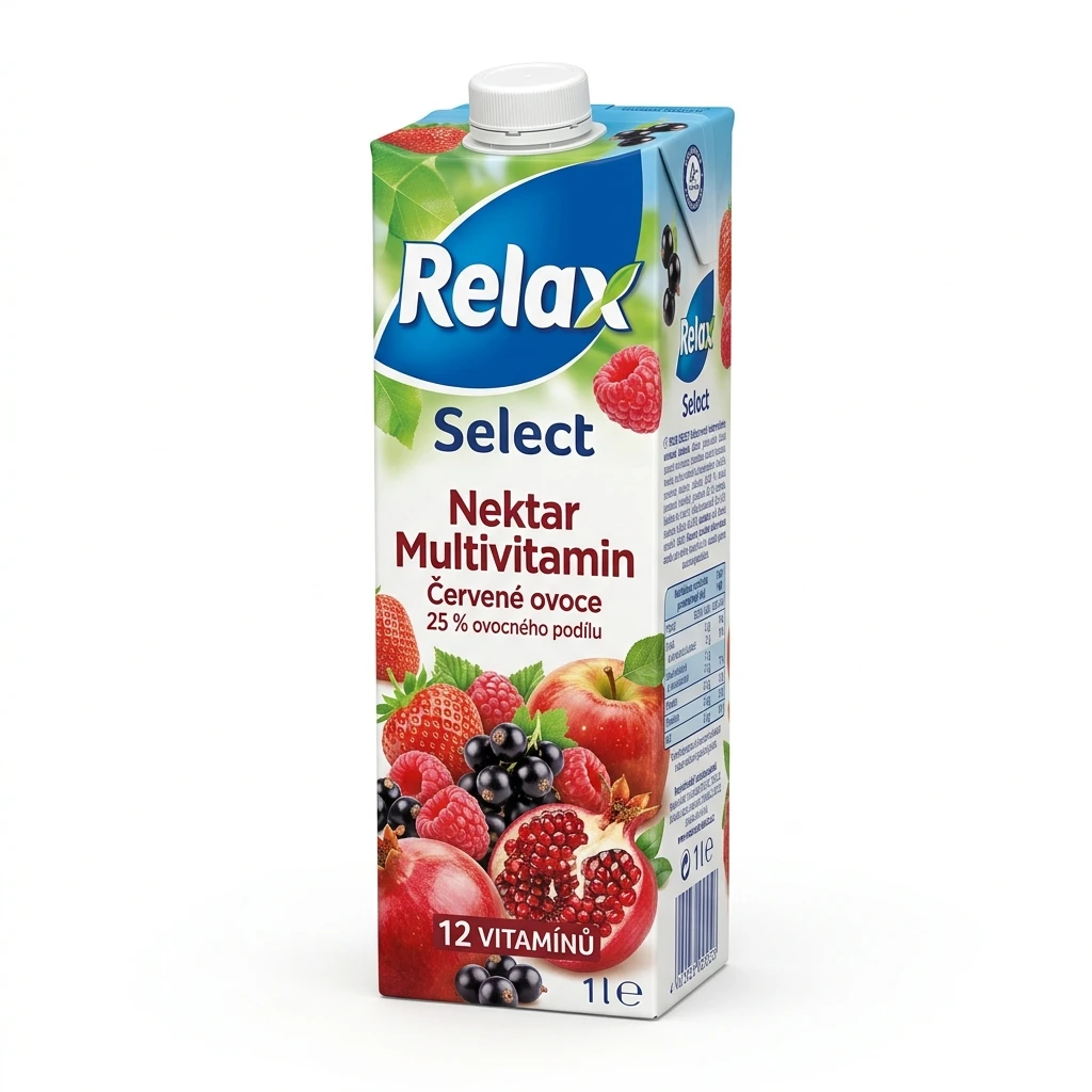 Relax Select Nektar Multivitamin červené ovoce 25 % 12 x 1 l