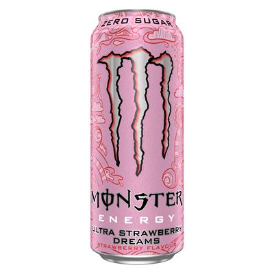 MONSTER Zero Strawberry/jahoda energetický nápoj 12 x 500 ml plech