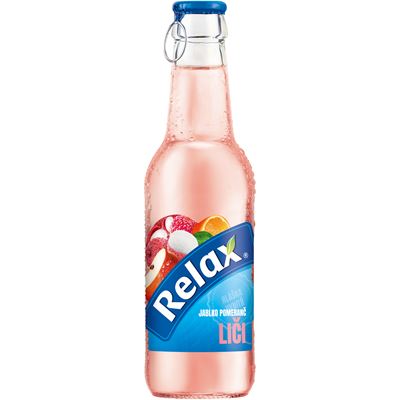 Relax jablko pomeranč liči s víčkem 24 x 250 ml sklo