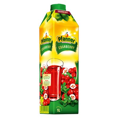 Pfanner Nektar cranberry/brusinka 20 % 8 x 1 l