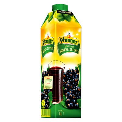 Pfanner Nektar černý rybíz 25 % 8 x 1 l