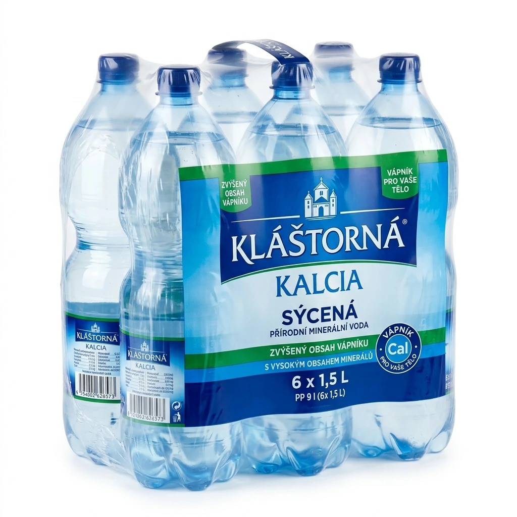 Kláštorná Kalcia sycená 6 x 1,5 l