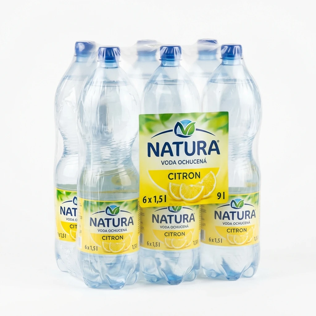 NATURA Voda ochucená citron 6 x 1,5 l