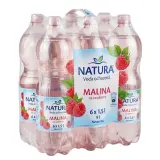 NATURA Voda ochucená malina 6 x 1,5 l