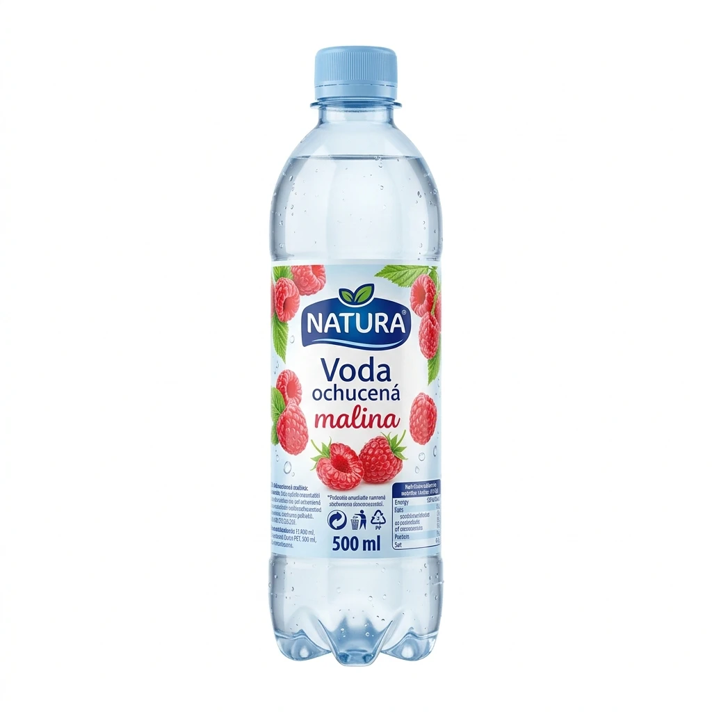NATURA Voda ochucená malina 12 x 500 ml