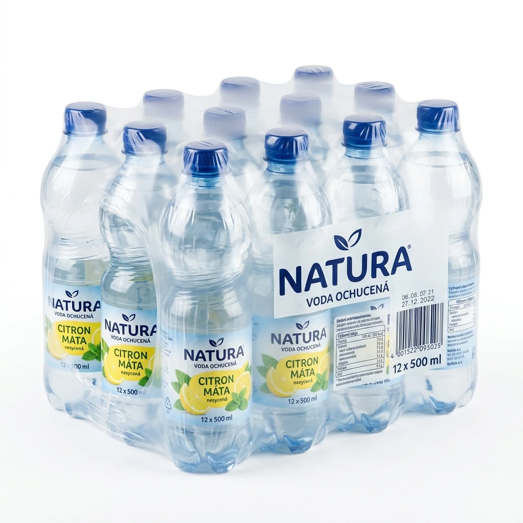 NATURA Voda ochucená citron máta 12 x 500 ml