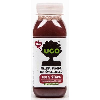UGO Šťáva malina+jahoda+borůvka+jablko CZ 250 ml PET