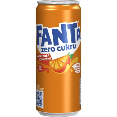 FANTA Orange Zero 24 x 330 ml plech