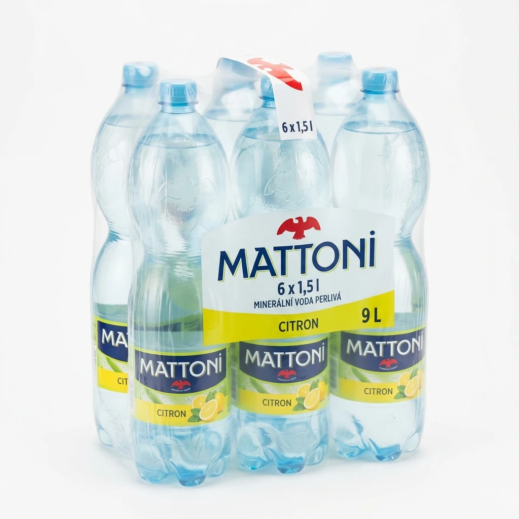 MATTONI Voda minerální perlivá citron 6 x 1,5 l
