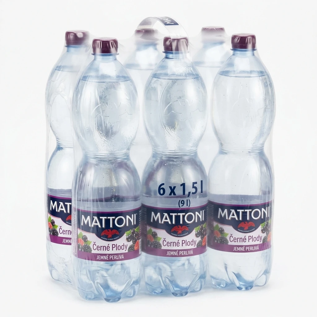MATTONI Voda minerální jemně perlivá černé plody 6 x 1,5 l