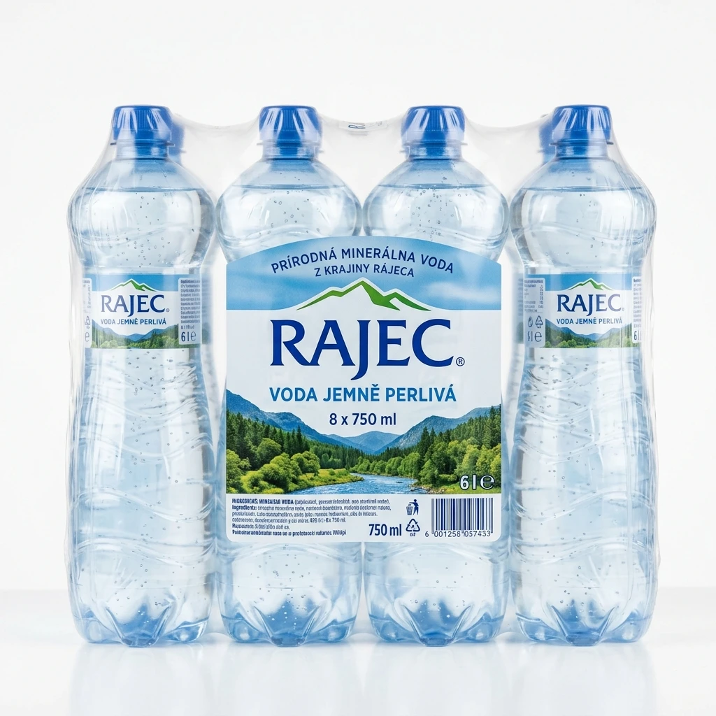 RAJEC Voda jemně perlivá 8 x 750 ml