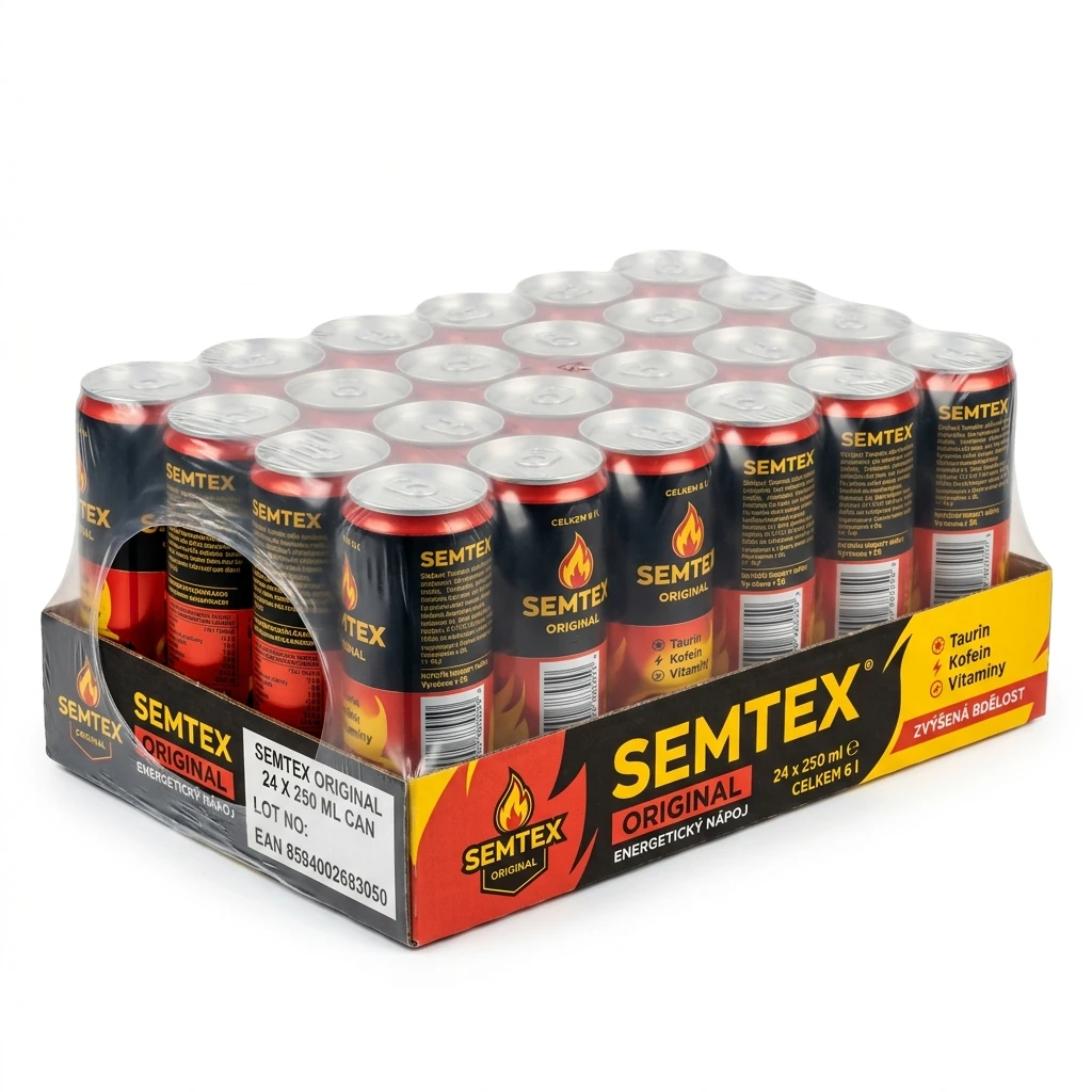 SEMTEX Original energetický nápoj 24 x 250 ml plech