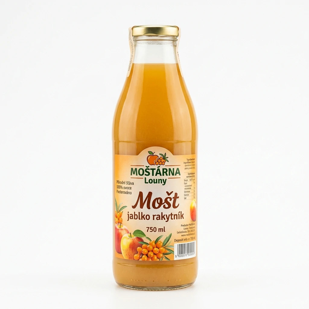 MOŠTÁRNA Louny Mošt jablko rakytník 750 ml