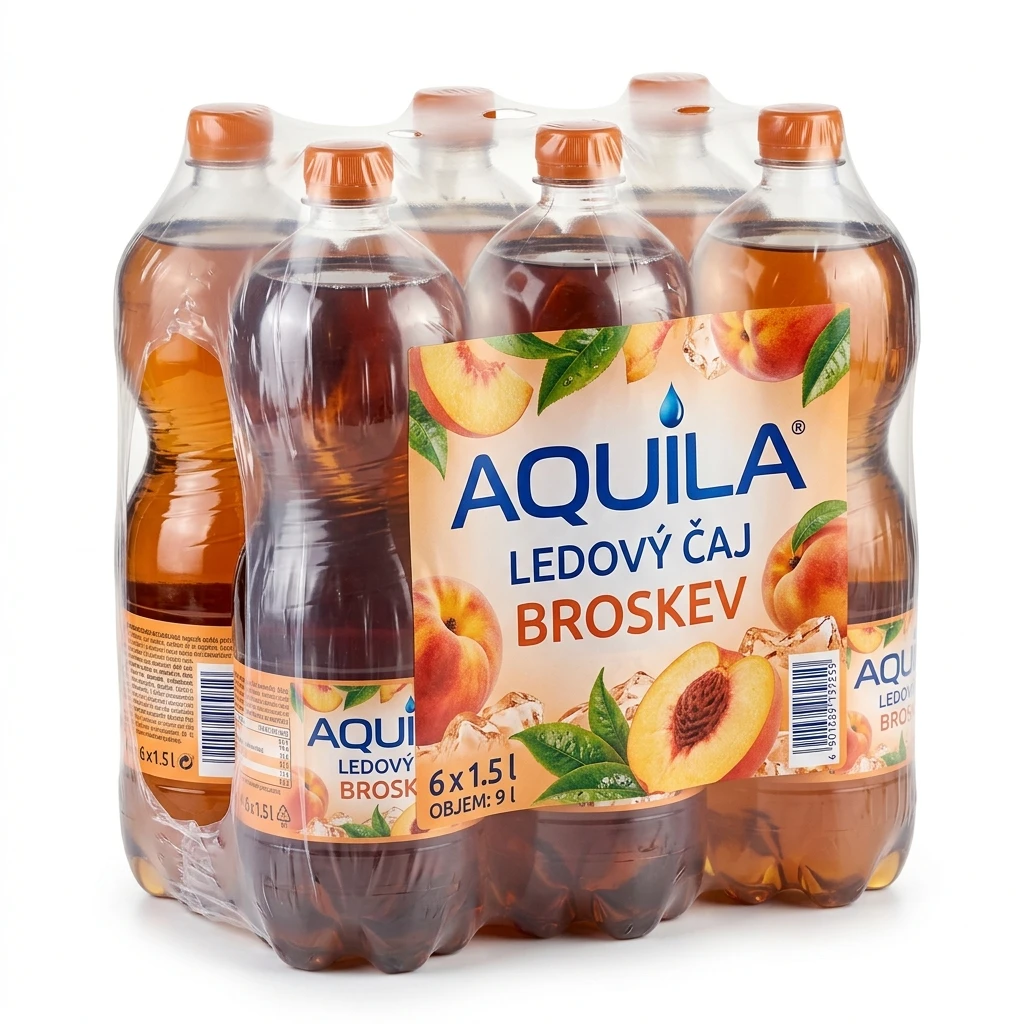 AQUILA Ledový čaj broskev 6 x 1,5 l