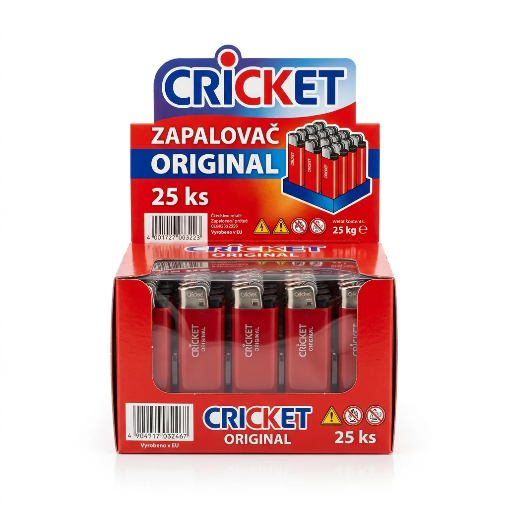 CRICKET Zapalovač Original 25 ks