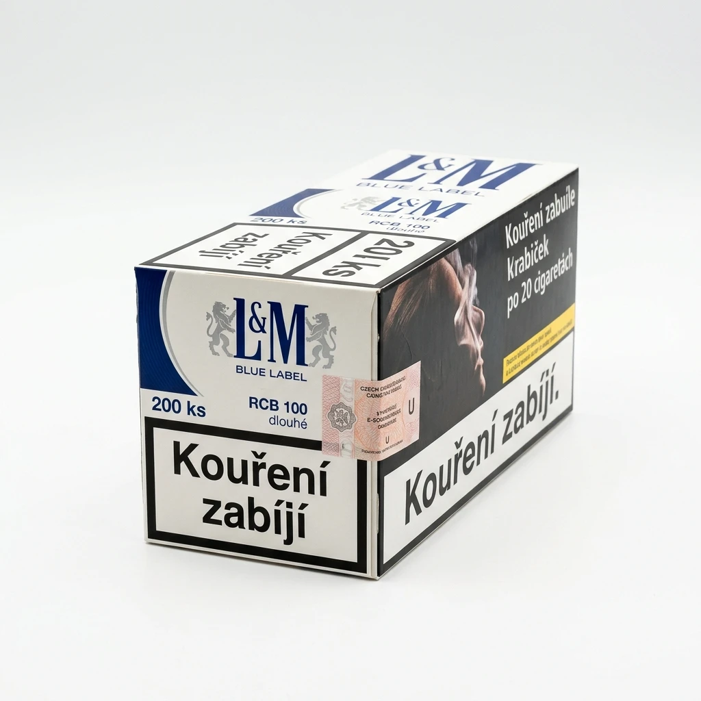 L&M Blue Label RCB 100 dlouhé tvrdé bal. 10 krab. 20 ks kolek U 161 Kč VO cena