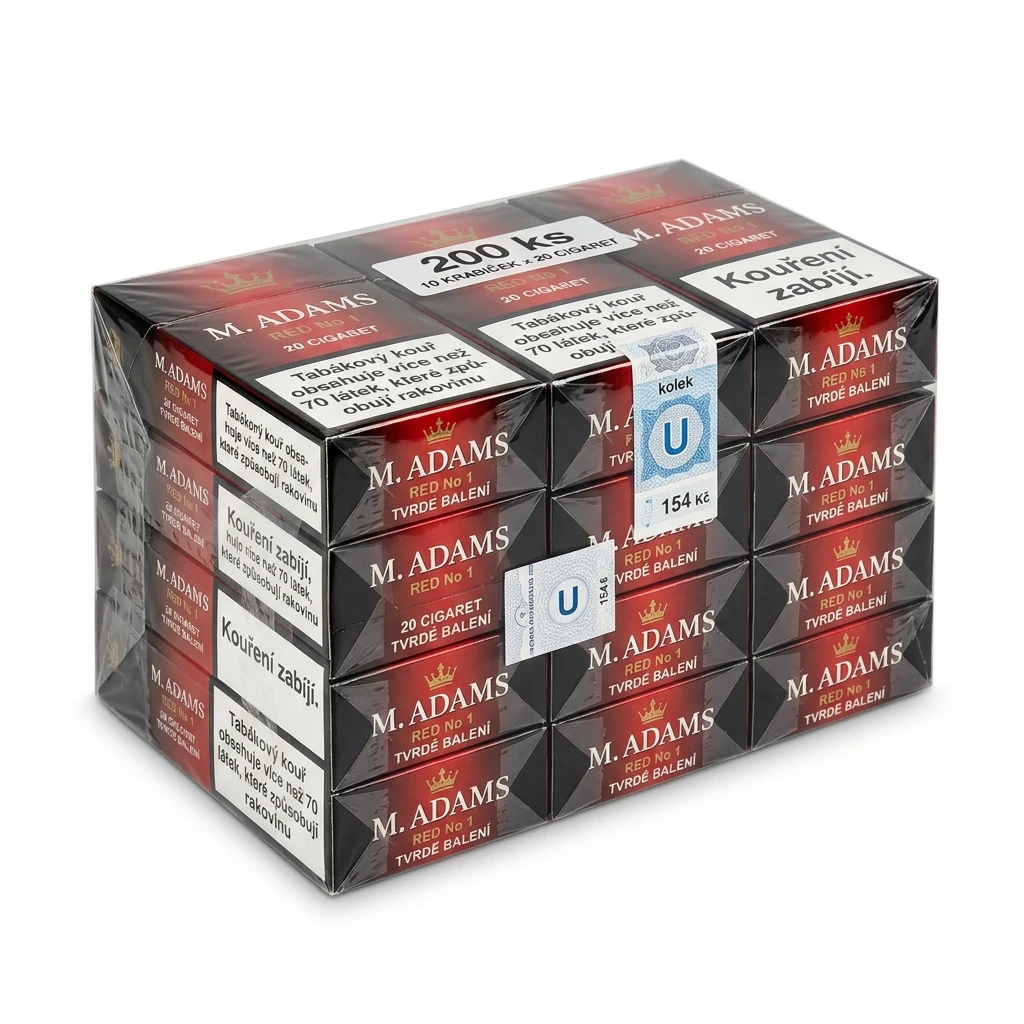 M. ADAMS Red No 1 king size tvrdé bal. 10 krab. 20 ks kolek U 154 Kč VO cena