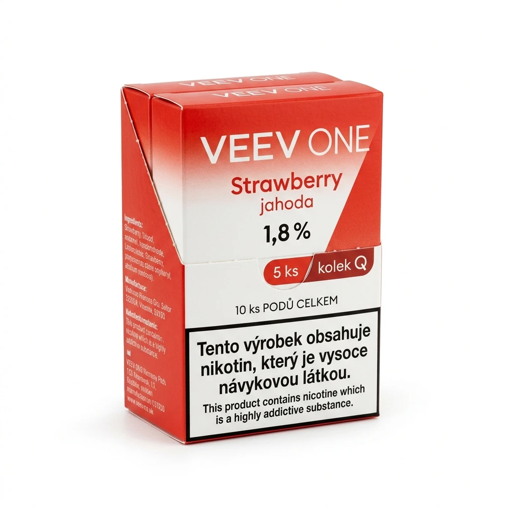 VEEV ONE Strawberry/jahoda 1,8 % kolek Q 5 ks