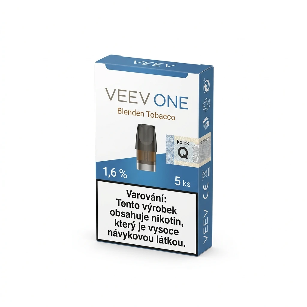 VEEV ONE Blenden Tobacco 1,6 % kolek Q 5 ks
