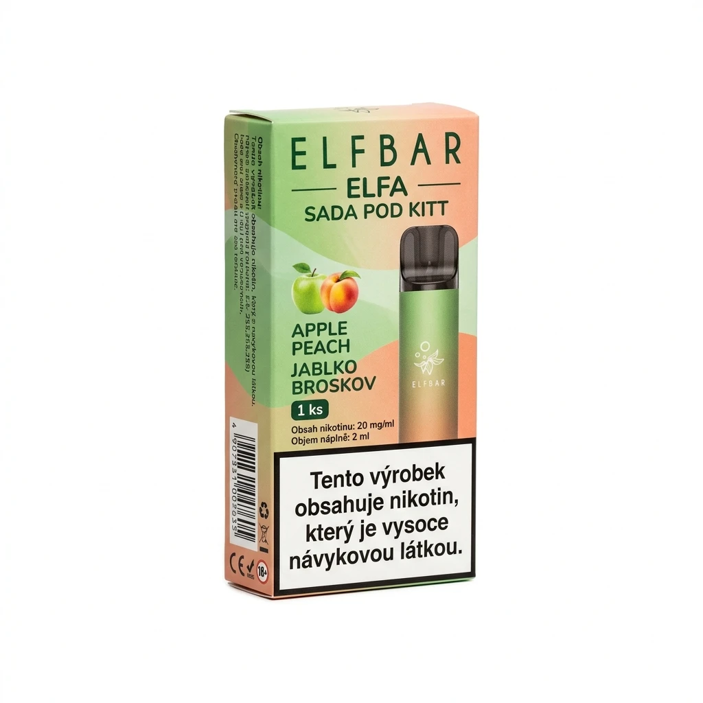 ELF BAR Elfa sada Apple/jablko Peach/broskev kolek Q/R 1 ks